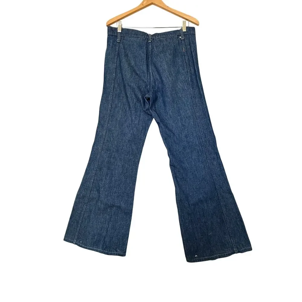 VTG Levis 70s Flare Jeans Mens 32x32 Blue Denim Festival Boho Bell Bottoms 1976